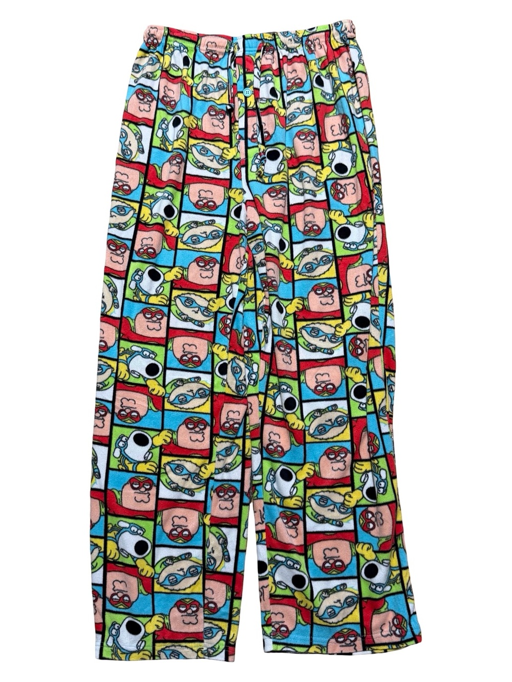 Vintage Y2K Family Guy Cartoon All Over Print Comedy Pajama Pants Size L